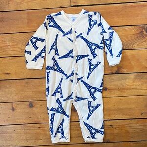Petit Bateau Eiffel Tower Print Baby Onesie - 18 months/81cm